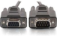 C2G 52030 DB9 M/F Serial RS232 Extension Cable, Black (6 Feet, 1.82 Meters)