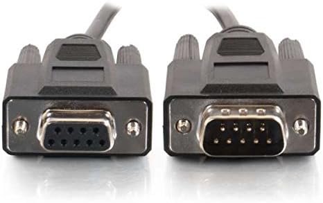 C2G 52030 DB9 M/F Serial RS232 Extension Cable, Black (6 Feet, 1.82 Meters)