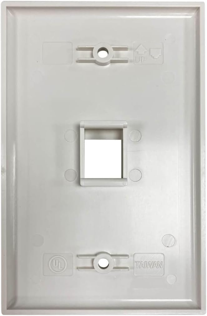 Tripp Lite Safe-IT Single-Gang Keystone Wall Plate, Ivory