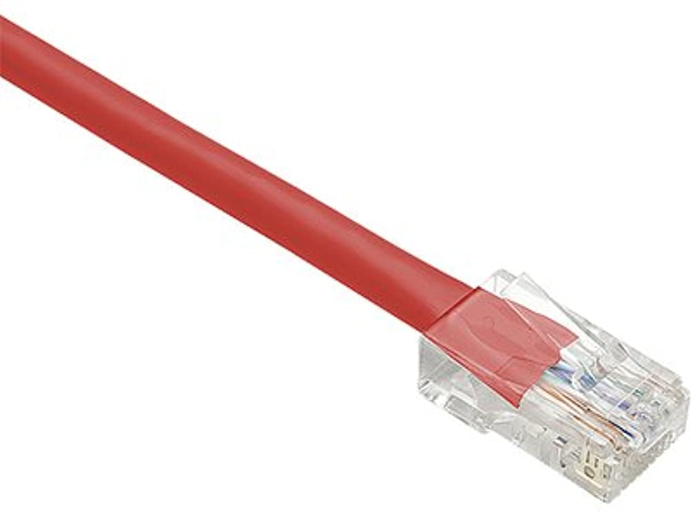 15ft Red Cat5e Patch Cable, UTP, No Boots