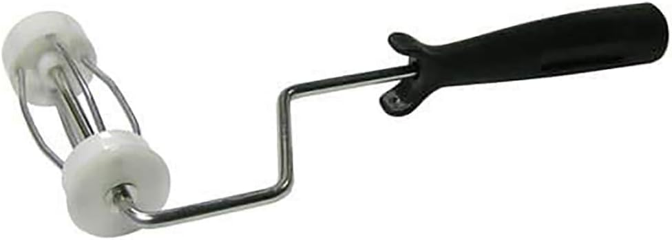Weiler 49018 4-Inch Roller Frame, 4-Wire Cage w/Plastic Handle & 2-Plastic Caps