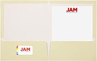 JAM PAPER Laminated Two-Pocket Glossy Presentation Folders - Letter Size