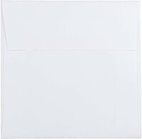 JAM PAPER Square Invitation Envelopes - White - Gummed Seal - 25/Pack