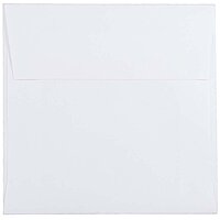 JAM PAPER Square Invitation Envelopes - White - Gummed Seal - 25/Pack