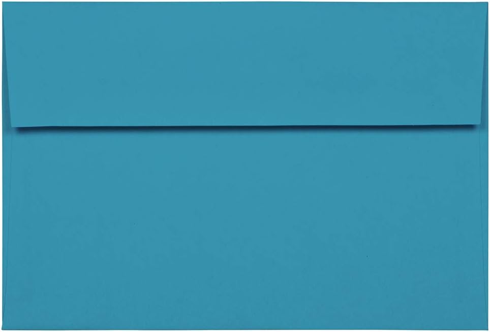 JAM Paper Blue Booklet Invitation Envelopes, Recycled, Gummed Seal