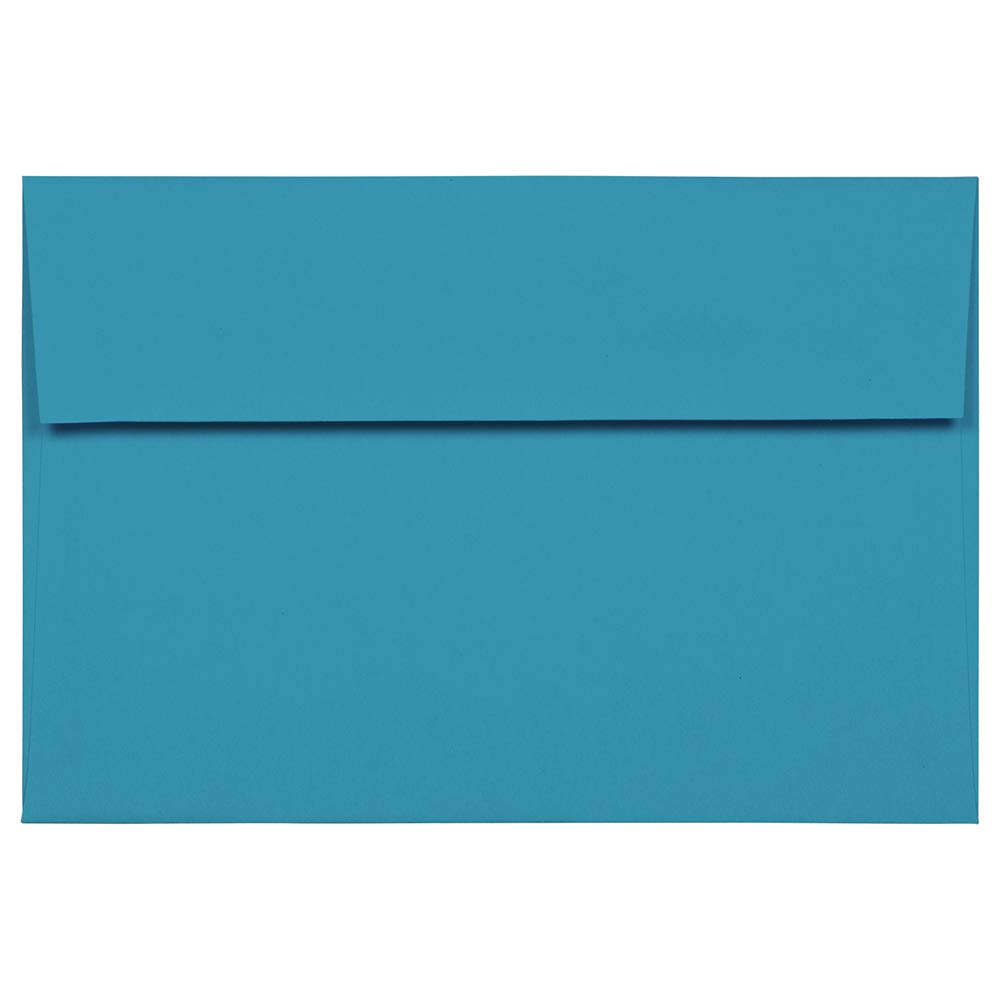 JAM Paper Blue Booklet Invitation Envelopes, Recycled, Gummed Seal
