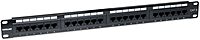 INTELLINET Cat6 UTP Patch Panel - Installer Grade Gold Contacts - Black