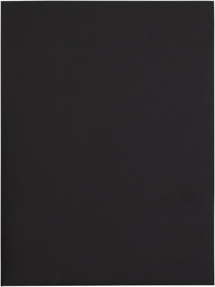 JAM PAPER Two Pocket Textured Linen Presentation Folders - Letter Size Business Folder - Black - Pack of 6