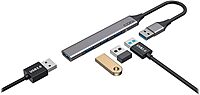 CODi USB-A 4-Port Hub - for Computer - USB Type A - 4 x USB Ports - 1 x USB 2.0 - 2 x USB 3.0 - Gray - Wired