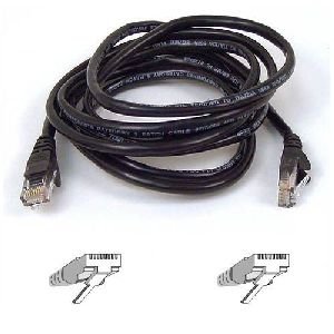 Belkinponents 4ft Cat5e Patch Cable Utp Black Pvc Jacket 24awg T568b 50 Micron Gold Plat