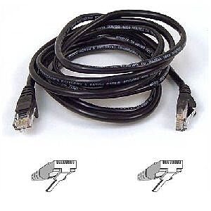 Belkinponents 4ft Cat5e Patch Cable Utp Black Pvc Jacket 24awg T568b 50 Micron Gold Plat