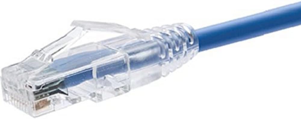 Unirise, USA Unirise USA Clearfit Slim Cat6 Patch Cable, 28AWG, Snagless, Blue, 7ft CS6-07F-BLU