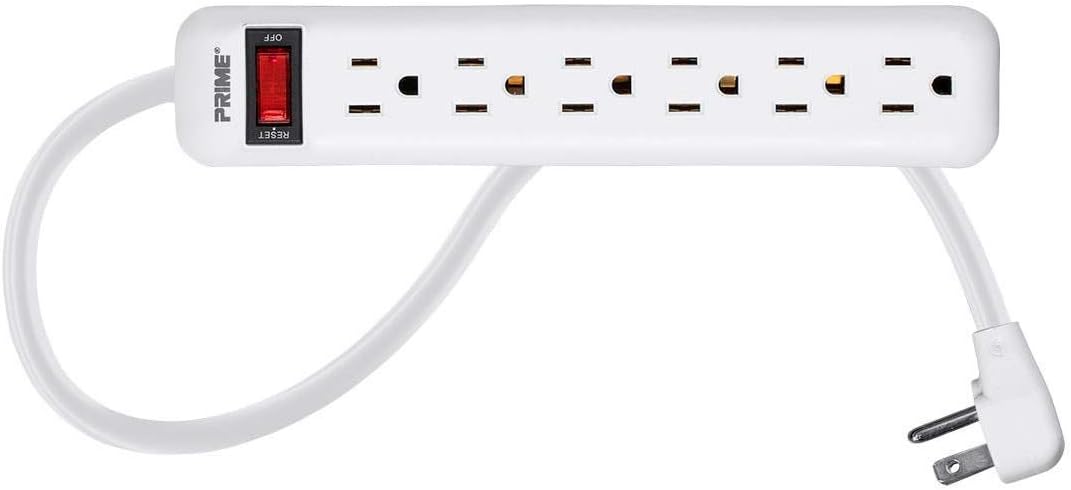 Monoprice Power & Surge - 3 Feet Cord - White | 15A / 125V / 1875W White 3 Feet Cable