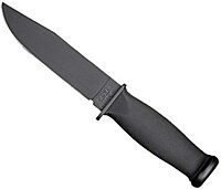 Ka-Bar Kraton Handled Straight Edge Mark 1 Knife , BLACK, 9 3/16-Inch