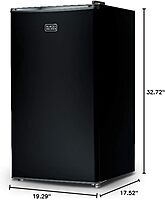 BLACK+DECKER Compact Refrigerator Energy Star Single Door Mini Fridge with Freezer