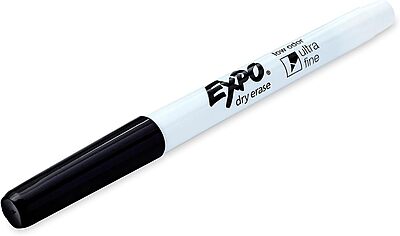 EXPO Low Odor Ultra Fine Dry Erase Markers, Black, 36 Count