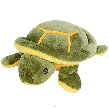Plush Turtle Stuffed Animal, Green and Yellow, Soft Toy