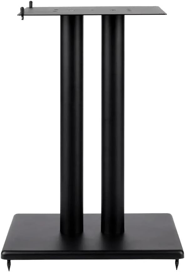 Monolith 24in Steel Speaker Stand with Adjustable Top Plate (Each) Hold Speakers Weighing Up to 75 Pounds, Scratch-Resistant