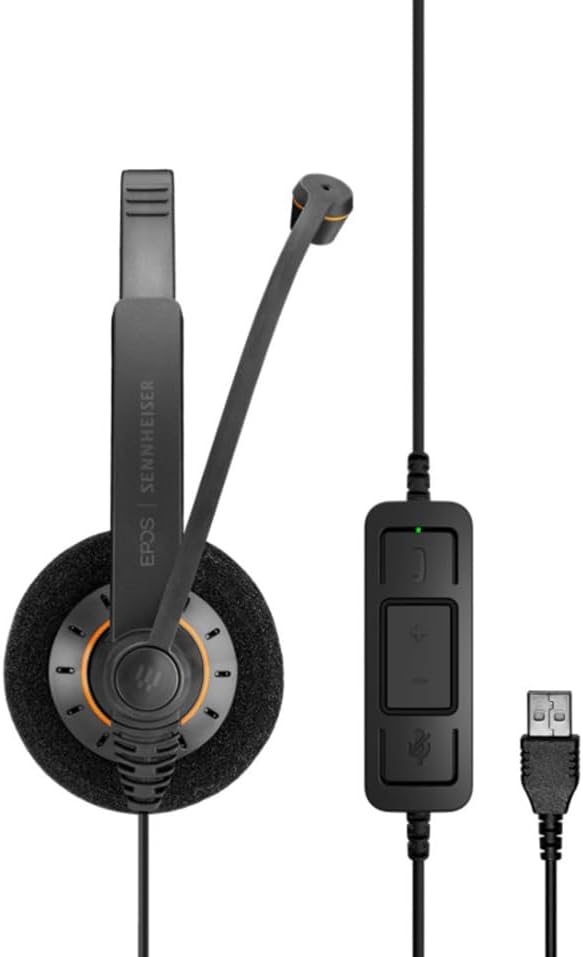 EPOS Sennheiser Consumer Audio SC 60 USB ML (504547) - Double-Sided Business Headset | For Skype for Business | with HD