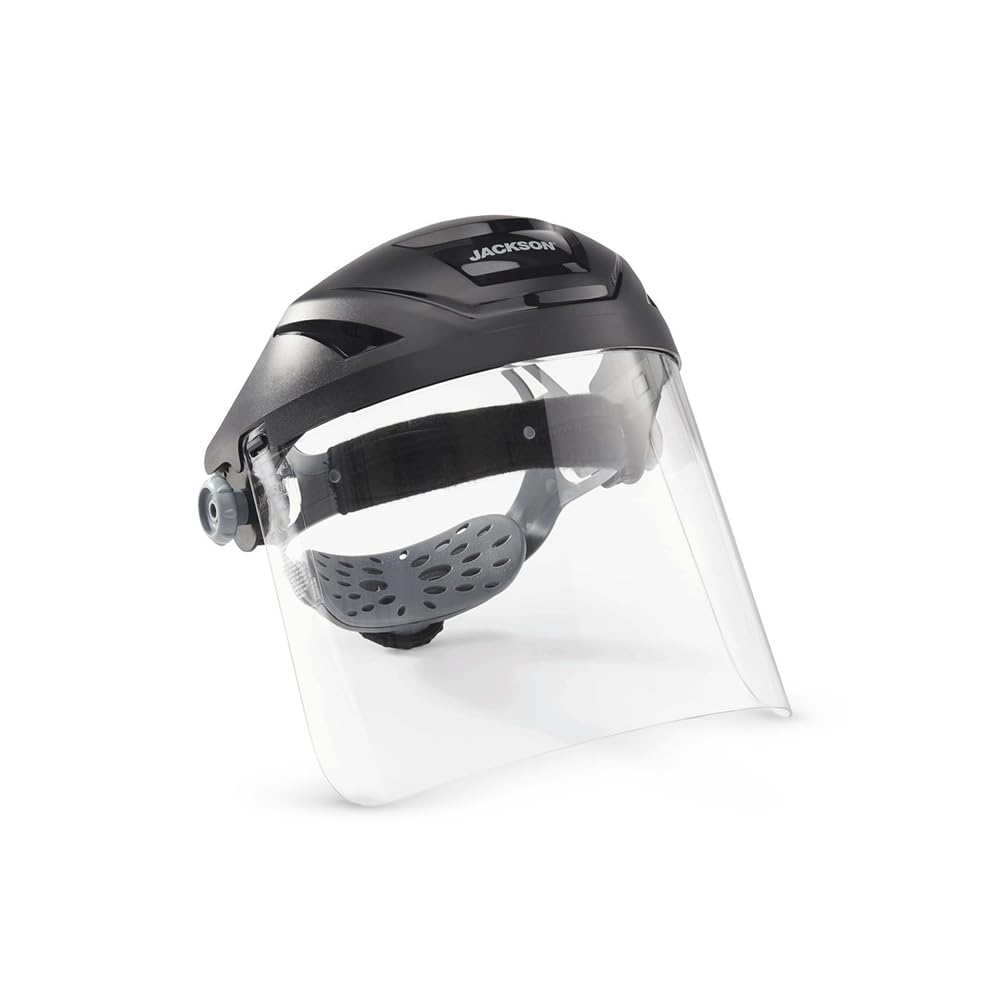 Jackson Safety Lightweight F4XP Premium Face Shield - Mask & Crown with 370 Speed Dial Ratcheting Headgear, ANSI Z87.1