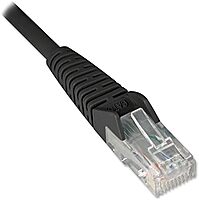 Tripp Lite Cat5e 350MHz Snagless Molded Patch Cable (RJ45 M/M) - Black, 10-ft.(N001-010-BK)