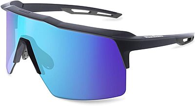 WARBIRD Ghost Wolf Polarized Mono-Shield Safety Sunglasses