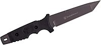 Smith & Wesson SW7 Fixed Blade Knife with Tanto Blade and TPE Handle for Outdoor, Tactical, Survival and EDC