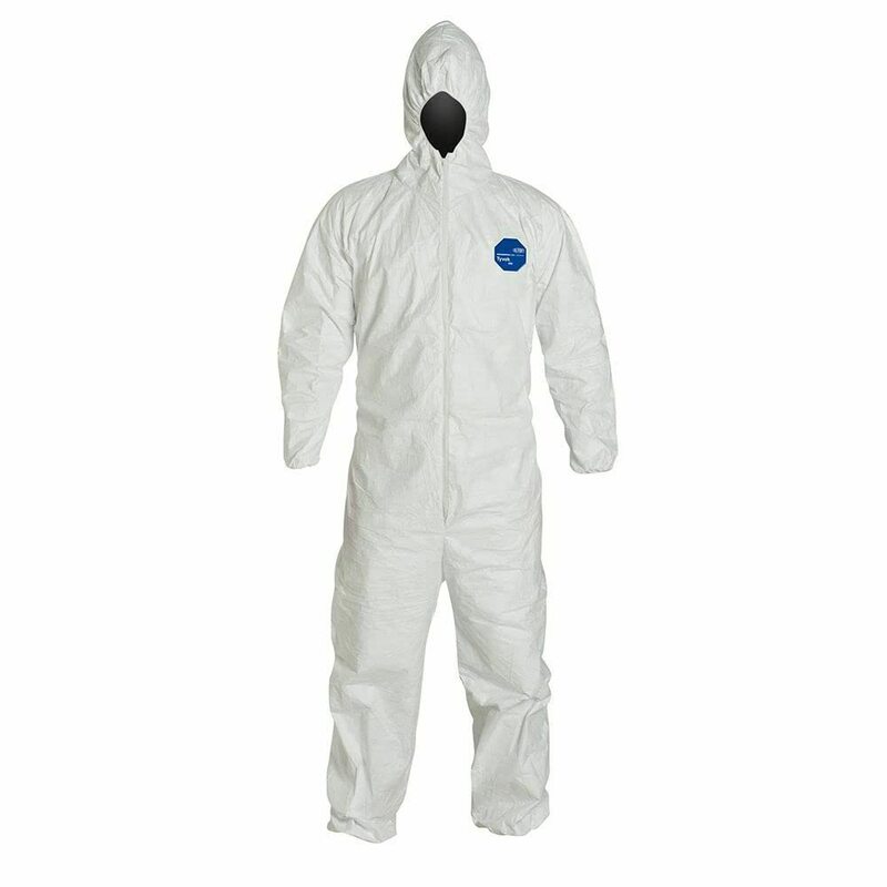 DuPont Tyvek 400 Hooded Coveralls with Elastic Wrists & Ankles by DuPont