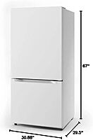 Midea 18.7 Cu. Ft. Bottom Mount Freezer Refrigerator - 18.70 ft - Auto-defrost - Reversible - 2x Freezer Drawer(s) - MRB19B7AWW