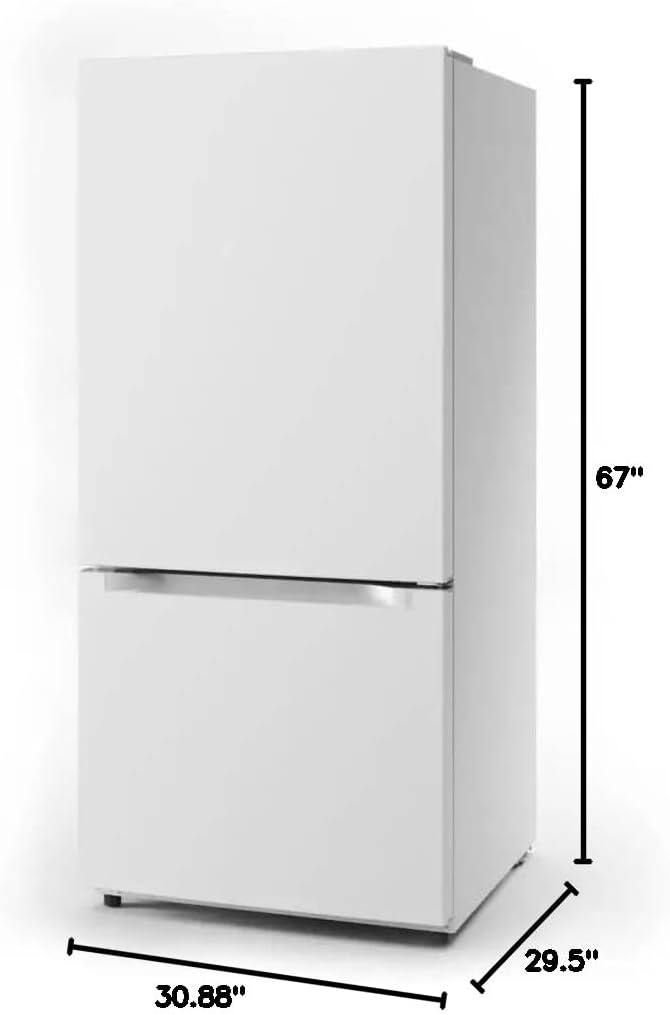 Midea 18.7 Cu. Ft. Bottom Mount Freezer Refrigerator - 18.70 ft - Auto-defrost - Reversible - 2x Freezer Drawer(s)