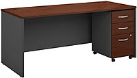 Bush Business Furniture Series C 72W x 30D Office Desk with Mobile File Cabinet