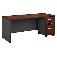 Bush Business Furniture Series C 72W x 30D Office Desk with Mobile File Cabinet