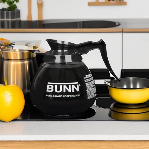 BUNN Glass Commercial 12-Cup Coffee Decanter, Clear/Black