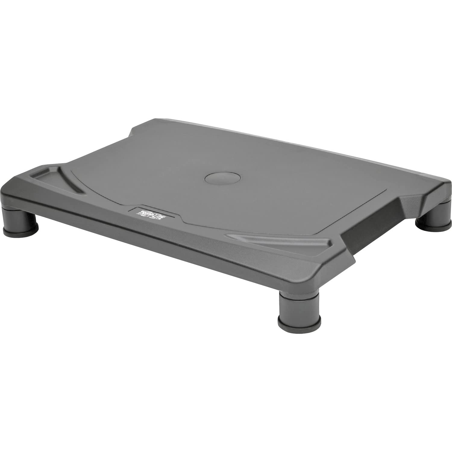 Tripp Lite Adjustable Computer Monitor Stand for Desks, 15.5 x 11.25 in., Rubber Feet, Black, 5 Year Warranty (MR1612)