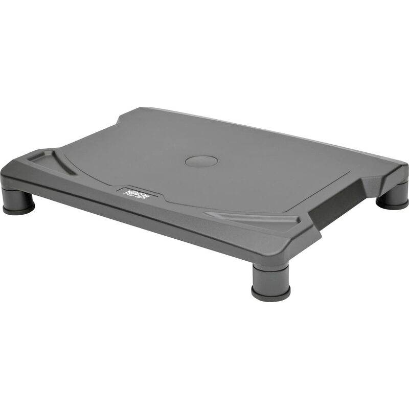 Tripp Lite Adjustable Computer Monitor Stand for Desks, 15.5 x 11.25 in., Rubber Feet, Black, 5 Year Warranty (MR1612)