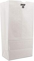 Duro Bag MFG Grocery Bag Food Wrapping Catering Supplies in White - 8-1/4x5-5/16x16-1/8" 500 per Pack