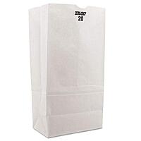 Duro Bag MFG Grocery Bag Food Wrapping Catering Supplies in White - 8-1/4x5-5/16x16-1/8" 500 per Pack