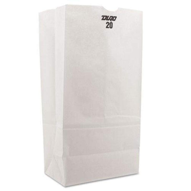 Duro Bag MFG Grocery Bag Food Wrapping Catering Supplies in White - 8-1/4x5-5/16x16-1/8" 500 per Pack