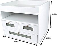 Victor Tidy Tower Desktop Organizer, Pure White, 10.8 x 12.3 x 10.8 in