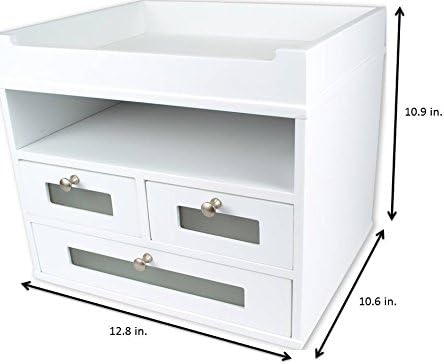 Victor Tidy Tower Desktop Organizer, Pure White, 10.8 x 12.3 x 10.8 in