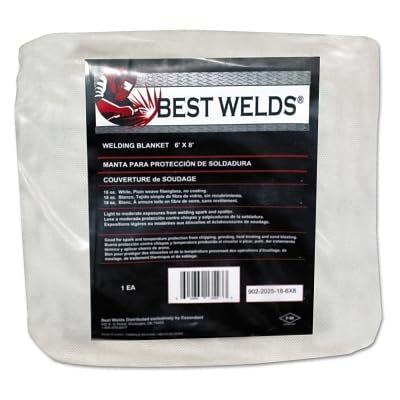 BEST WELDS 902-2025-18-10X10 - Welding Blanket, 10ft X 10ft, Fiberglass, Tan, 18 oz