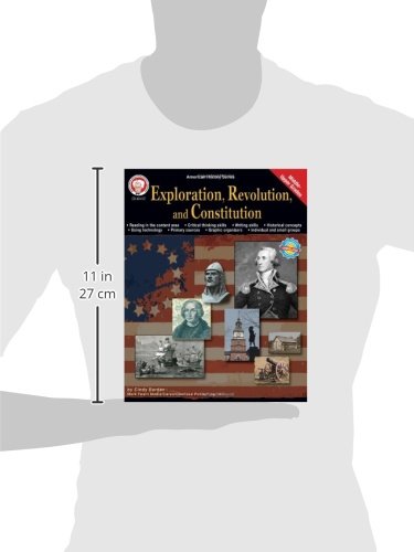 Mark Twain American History Workbook, Grades 6-12, Exploration, American Revolution, and Constitution