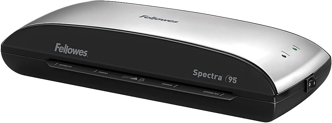 Fellowes® Spectra™ 95 Laminator With Combo Kit, 9 1/2" Entry Width, 3"H x 14 1/2"W x 7"D, Silver/Black