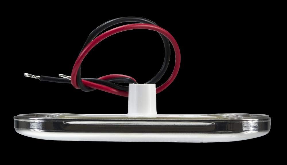 Hella Marine Surface Mount Oblong LED Courtesy Lamp - Red LED - Stainless Steel Bezel