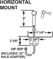 Scandvik White & SS Recessed Transom Shower Handle/Hose - Vertical/Horizontal Mount - 6' Hose