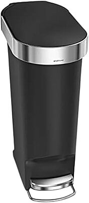 simplehuman Step Trash Can with LidShox, Steel Pedal & Liner Rim