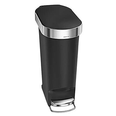simplehuman Step Trash Can with LidShox, Steel Pedal & Liner Rim