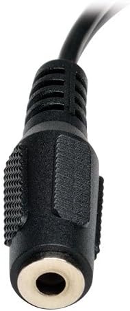 TRIPP LITE P316-06N 6-Inch 3.5mm Mini Stereo to Two RCA Audio Y Splitter Adapter Cable,Black