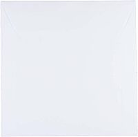 JAM PAPER Square Invitation Envelopes - White - Gummed Seal - 25/Pack