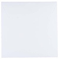 JAM PAPER Square Invitation Envelopes - White - Gummed Seal - 25/Pack